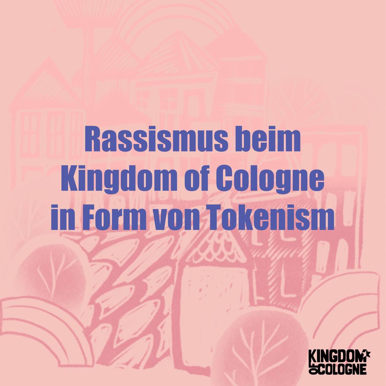 Rassismus beim Kingdom of Cologne in form von Tokenism
